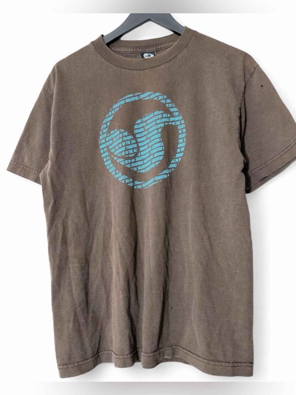 DVS vintage skateboard T shirt faded distressed large brown